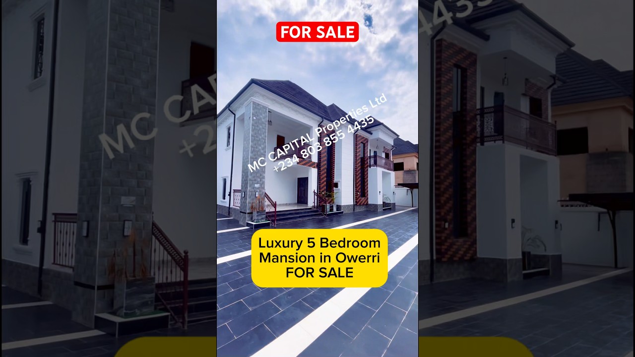 Brand New Luxury 5 Bedroom Fully Detached Duplex For Sale in Owerri Imo State