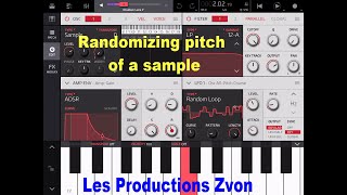 Randomizing the pitch of a sample in NanoStudio 2.
