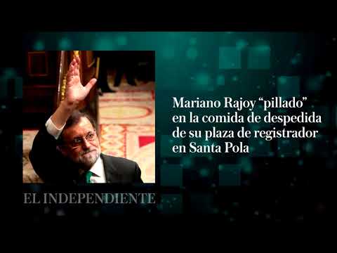 Mariano Rajoy “pillado” en la comida de despedida de su plaza de registrador en Santa Pola