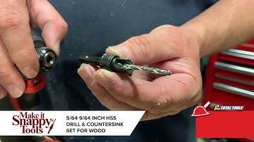 Snappy Tools 5/64-9/64 Inch HSS Drill & Countersink Set for Wood - 5 Piece