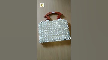 Wooden Handle Beaded Handbag.#shorts #handcraft #bag #handmade #craft . Nomi. Namita crafts.