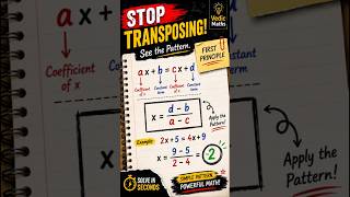 STOP TRANSPOSING ❌ Solve Using Patterns Instead ⚡