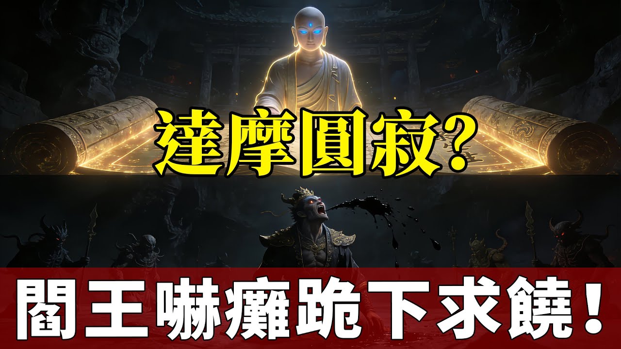 達摩圓寂被勾魂，閻王翻開生死簿第一頁，當場嚇癱下跪！驚呼：你竟是地府祖師爺？ ！ 菩提达摩,  地藏王菩萨, 神话, 传说, 东方神话,