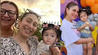 Karisma Kareena Kapoor showing love to Alia Ranbir baby raha kapoor in Kapoor family get together