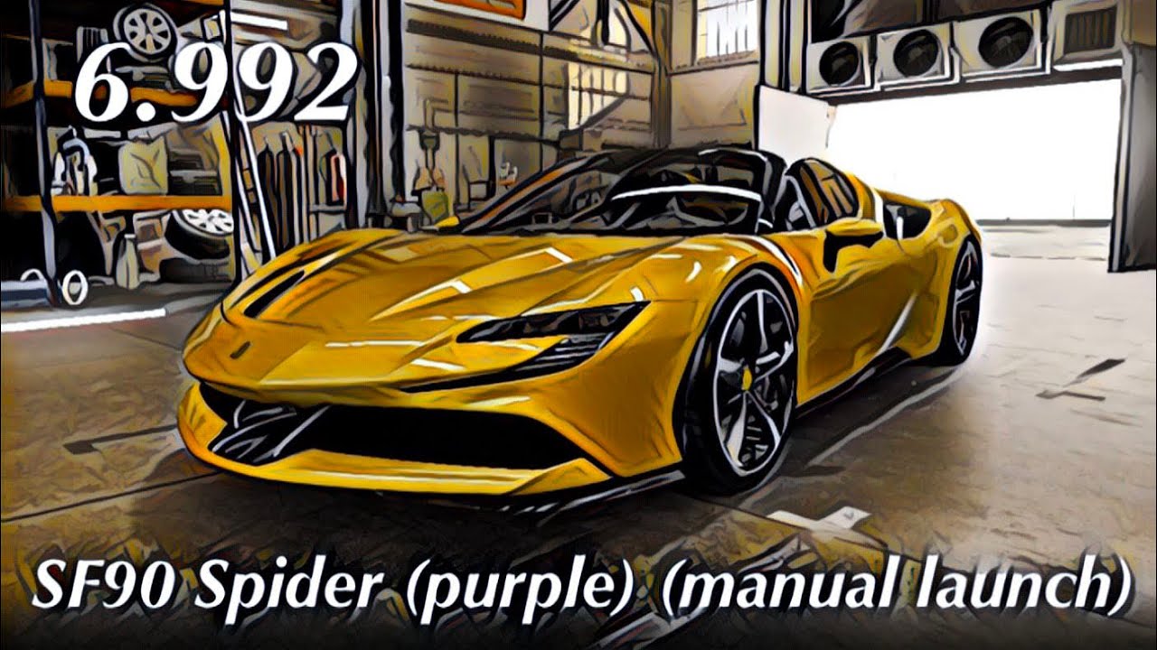 CSR2 - SF90 Spider (purple) (manual launch) - tune & shift - 6.992
