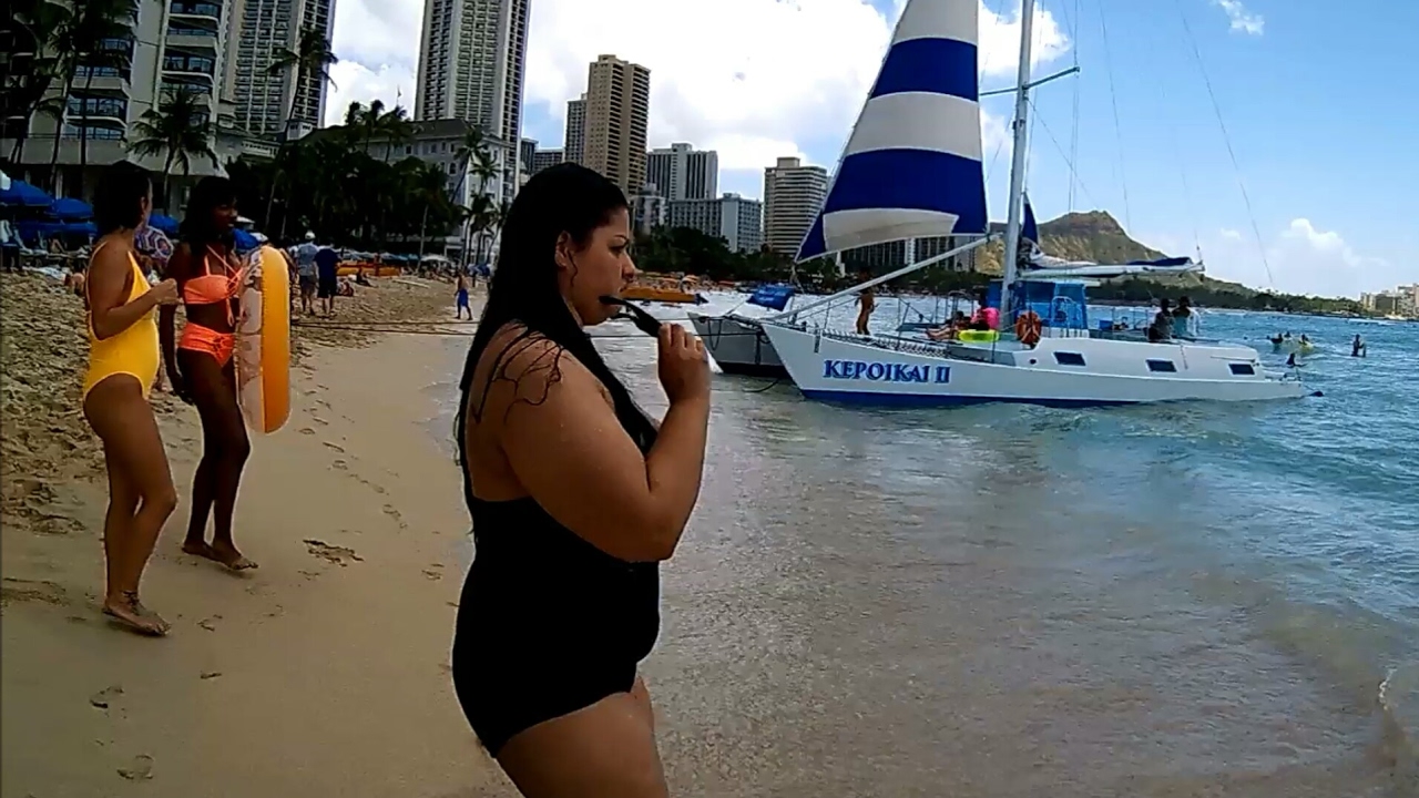 video phone beyonce mp3 On Waikiki Beach with HD Wide Angle Camera, Beautiful Beach on Oahu, Honolulu, Hawaii