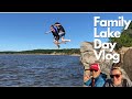 Off The Ranch: Family Lake Day Vlog Crappie| Fishing| Relaxing| Beach Party|  Jumping Off The Cliffs