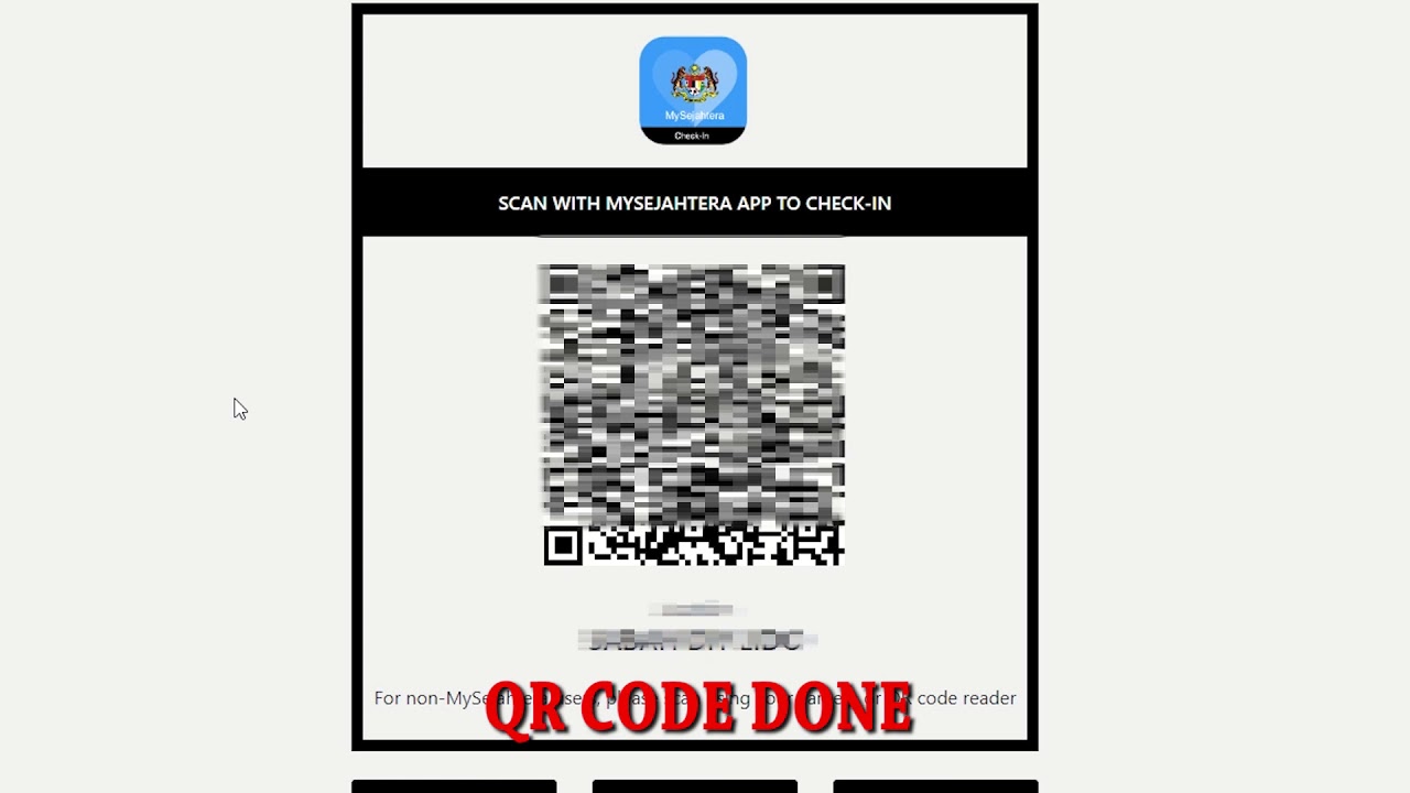 Qr code for create home mysejahtera Cara Print