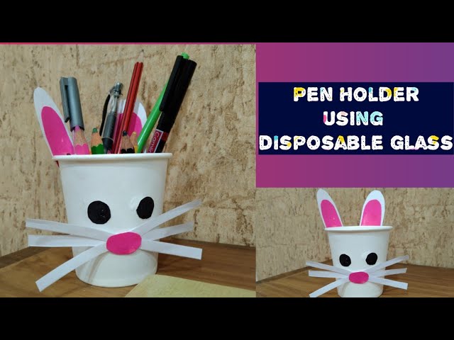 Emoji Pencil Holder Tutorial from Paper Cups, Creative idea from Paper Cups