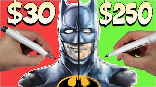 $30 vs $250 MARKER ART | BATMAN