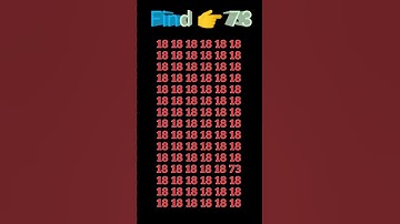 Find the different Number 👉 73 within 7 seconds #shorts #youtubeshorts #maths