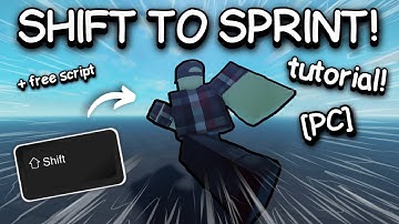 HOW TO MAKE A SHIFT TO SPRINT FEATURE [Roblox Studio Tutorial]