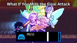 DELTARUNE Ch 5 - What Happens If You Miss the Final Attack vs Flowery