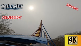 New Jersey's BEST Roller coaster? Nitro On-Ride POV [4K]