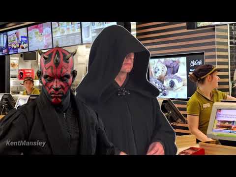 Palpatine and Darth Maul Eat at a McDonald’s While Two Black Women Fight in the Background [ASMR]