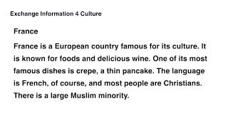 Ex Info 4 Text France