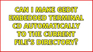 Ubuntu: Can I make gedit embedded terminal cd automatically to the current file's directory