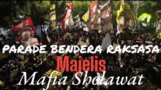 Pasukan Bendera Sholawat Raksasa Ramaikan Majlis Mafia Sholawat (Drone)
