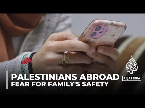 Palestinians living abroad rely on the news for information about their loved ones in gaza