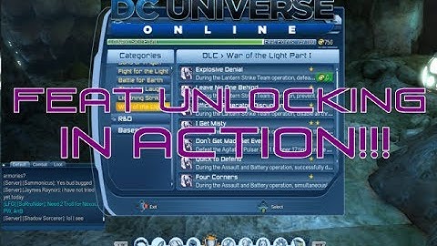 DCUO: Feat Unlocking in Action!!! Game Update 34
