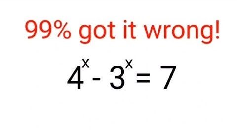 4^x - 3^x = 7. 99% had het fout! #wiskunde #indices #algebra #oekraïne