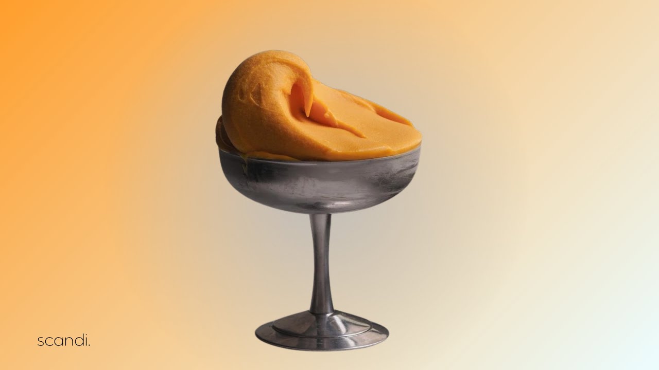 orange sorbet.