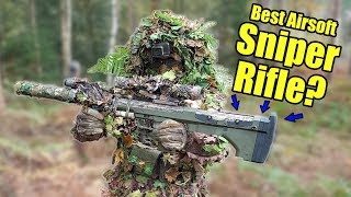 Invisible Ghillie Airsofter With Best Airsoft Sniper Silverback SRS