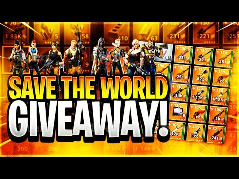 (live) Fortnite save the world giveaway dropbox #fortnite​ #rejoins​ #stw​ |Live
