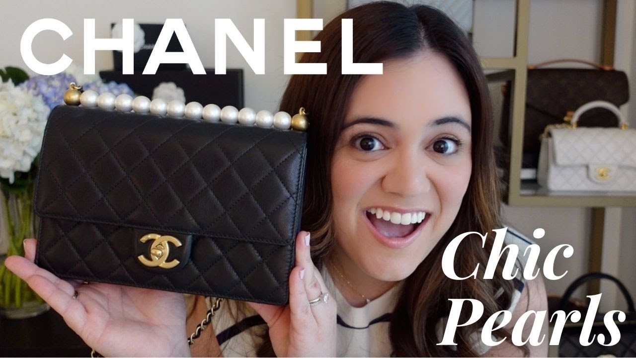 Chanel Small Quilted Chic Pearls Flap Black Goatskin Aged Gold Hardwar –  Coco Approved Studio