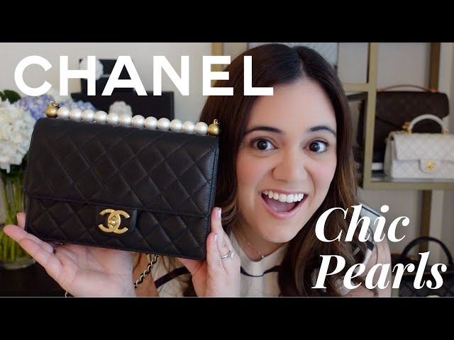 Chanel Chic Pearls Flap Bag  Black Shoulder Bags Handbags  CHA914530   The RealReal