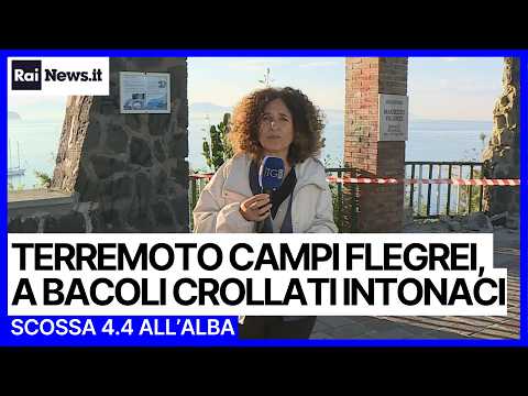Video Terremoto ai Campi Flegrei, a Bacoli crollati intonaci nel centro storico