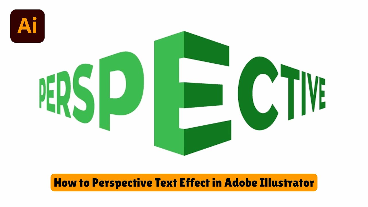 How to Perspective Text Effect in Adobe Illustrator‼️