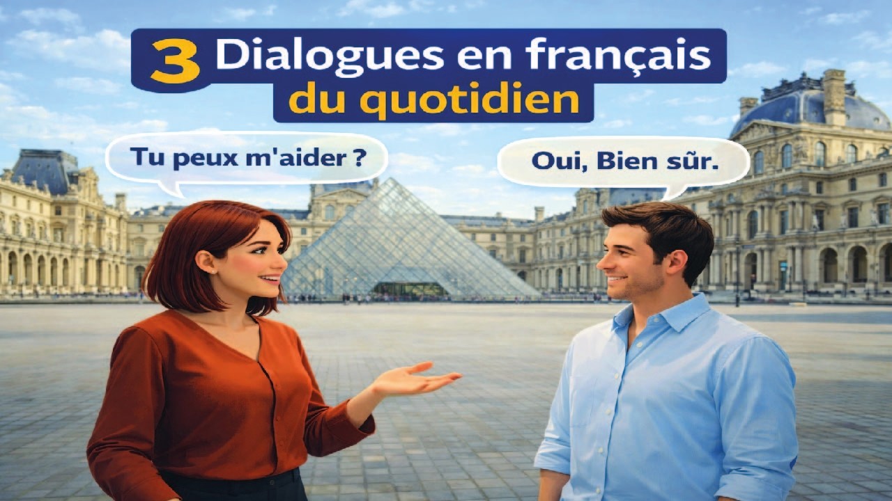 3 Dialogues en Français pour Débutants (Situation Réelle à Paris)