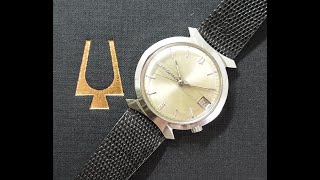 1967 Bulova Accutron &#39;Bow tie&#39; men&#39;s vintage electronic watch with the Accutron strap
