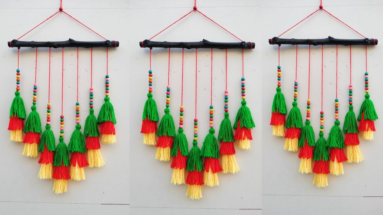 Woolen Wall Hanging Design Amazing Woolen Toran Wall Decor Idea Woolen woolen-wall-hanging-design-amazing-woolen-toran-wall-decor-idea-woolen