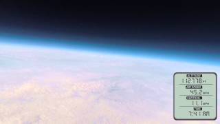 Sunrise high altitude balloon to the edge of space over Texas