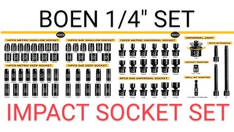 Boen 1/4 impact socket set a must-have lifetime warranty !! #reels #tools #automobile