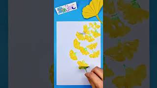 Ginkgo leaves rubbing painting Autumnal equinox Ginkgo leaves rubbing painting Autumnal equinox