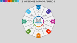 PowerPoint animation 8 steps infographic slide design  |PowerPoint Presentation | animation,