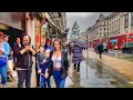 Heavy Rain in Central 2021 | London Rain Walk⛈ASMR Relaxing Rain Sounds [4k HDR]