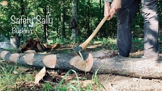 Axe Safety Part III: How to Buck on the Ground with an Axe. And Axe Giveaway!