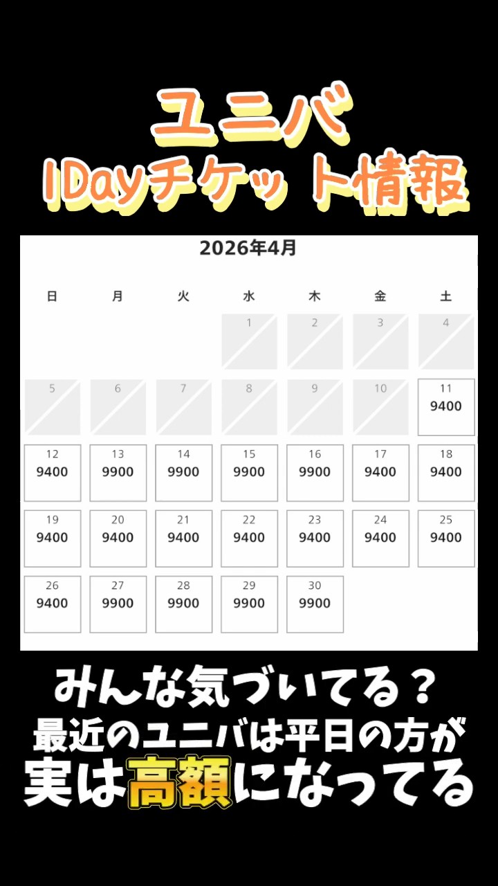 Did you know? Admission to Universal Studios Japan (USJ) is