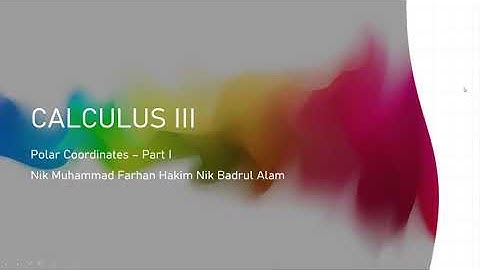 MAT491 - Polar Coordinates (Part 1)