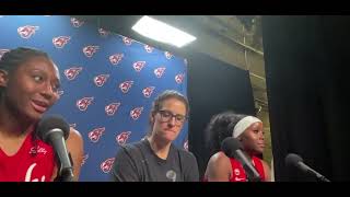 Aliyah Boston, Steph White, Raven Johnson presser after Indiana Fever lose to Golden State Valkyries
