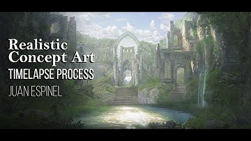 Realistic Environment Concept Art Speedpaint Timelapse Process Using Photobashin Techniques