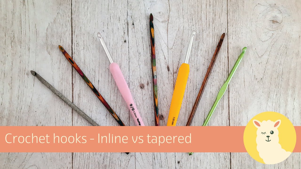 The Different Types of Crochet Hook Ends - inline vs tapered