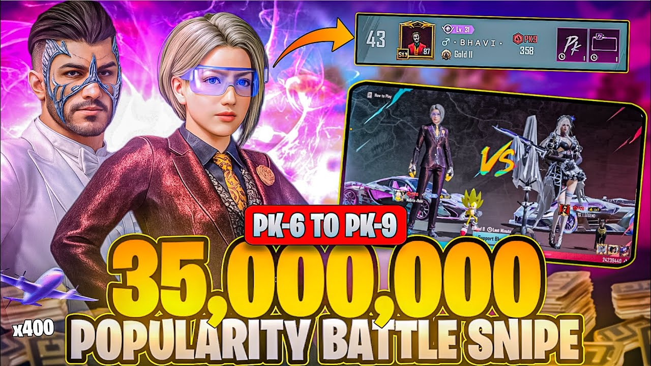 Pk6 to Pk9  Popularity Battle Part-3 | 35 MILLION SNIPE IN LAST MINUTE😎| ONLY SNIPE 😱