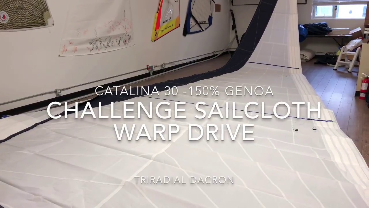 New Catalina 30 - 150% Furling Genoa - Challenge Sailcloth Warp Drive