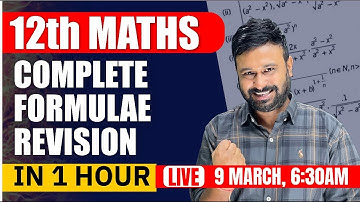 12th Maths Complete Formulae Revision 🔥In One Hour | Class 12 Maths Boards 2024