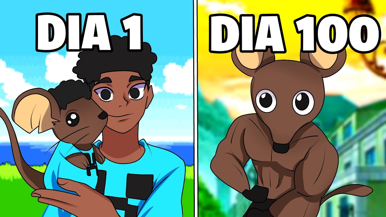 SOBREVIVI 100 DIAS EM UMA CIDADE  DE RATOS MINECRAFT O FILME